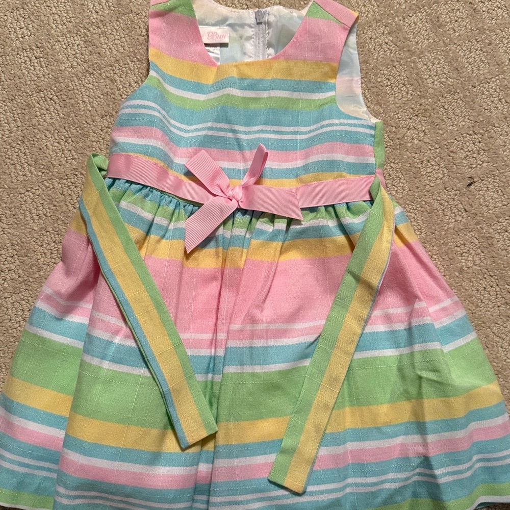 Bonnie Baby Pastel Striped Dress